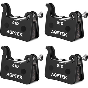 image:imageAGPTEK Bike Brake Pads HighPerformance Bicycle Brake Pad 4 Pairs SemiMetallic Bike Pad for Mountain Bike Disc Brakes Compatible with Shimano Deore XT SLX Hone Alfine SaintSemiMetallic