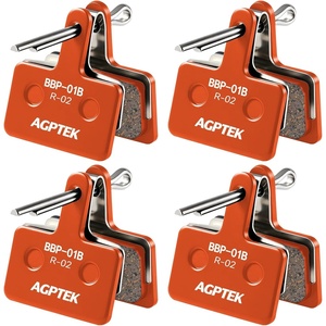 image:imageAGPTEK Bike Brake Pads HighPerformance Brake Pads Disc Brake Pads amp Spring SemiMetallicampResin for Mountain Bike Disc BrakesBike Pads Compatible with TRP Tektro Shimano Deore Br4 Pairs ResinOrange