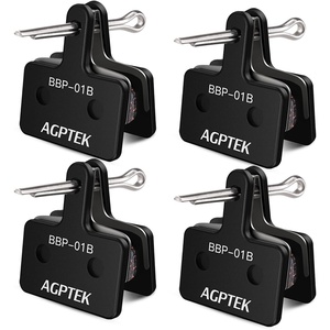 image:imageAGPTEK Bike Brake Pads HighPerformance Brake Pads Disc Brake Pads amp Spring SemiMetallicampResin for Mountain Bike Disc BrakesBike Pads Compatible with TRP Tektro Shimano Deore Br4 PairsBlack