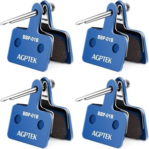 image:imageAGPTEK Bike Brake Pads HighPerformance Brake Pads Disc Brake Pads amp Spring SemiMetallicampResin for Mountain Bike Disc BrakesBike Pads Compatible with TRP Tektro Shimano Deore Br4 PairsBlue