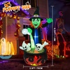 image:imageCAMULAND Halloween Inflatable Skeletons with Pumpkin 5FT LED Yard DecorWitch